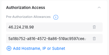 UniFi preauthorization access settings